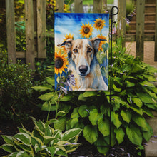 Load image into Gallery viewer, Borzoi in Sunflowers Garden Flag – Bright Dog-Themed Yard Decor