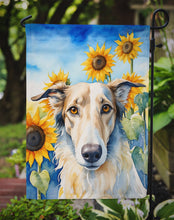Load image into Gallery viewer, Borzoi in Sunflowers Garden Flag – Bright Dog-Themed Yard Decor