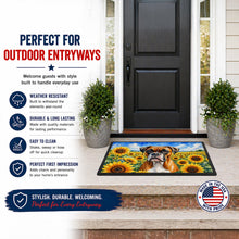 Load image into Gallery viewer, Boxer in Sunflowers Doormat Front Door Mat Indoor Outdoor Rugs for Entryway, Non Slip Washable Low Pile, 24H X 36W