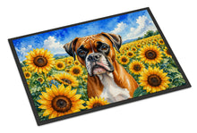 Load image into Gallery viewer, Boxer in Sunflowers Doormat Front Door Mat Indoor Outdoor Rugs for Entryway, Non Slip Washable Low Pile, 24H X 36W
