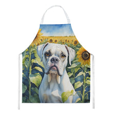 Load image into Gallery viewer, Boxer in Sunflowers Apron – Artist-Designed Kitchen, BBQ &amp; Craft Apron