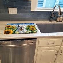 Load image into Gallery viewer, Boxer in Sunflowers Dish Drying Mat Absorbent Dish Drying Mat Pad for Kitchen Counter Dish Drainer Mat for Countertop, 14 x 21", Multicolor