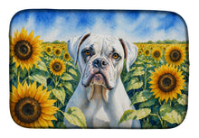 Load image into Gallery viewer, Boxer in Sunflowers Dish Drying Mat Absorbent Dish Drying Mat Pad for Kitchen Counter Dish Drainer Mat for Countertop, 14 x 21", Multicolor