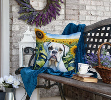 Load image into Gallery viewer, Boxer in Sunflowers Throw Pillow