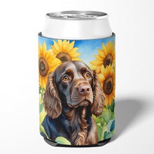 Load image into Gallery viewer, Boykin Spaniel in Sunflowers Can or Bottle Hugger