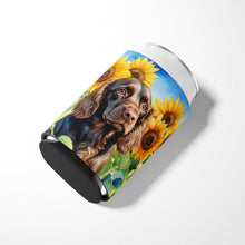 Load image into Gallery viewer, Boykin Spaniel in Sunflowers Can or Bottle Hugger