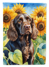Load image into Gallery viewer, Boykin Spaniel in Sunflowers Garden Flag – Bright Dog-Themed Yard Decor