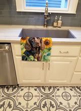 Load image into Gallery viewer, Boykin Spaniel in Sunflowers Kitchen Towel