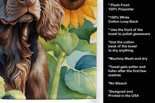 Load image into Gallery viewer, Boykin Spaniel in Sunflowers Kitchen Towel