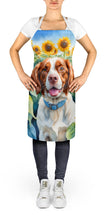 Load image into Gallery viewer, Brittany Spaniel in Sunflowers Apron – Artist-Designed Kitchen, BBQ &amp; Craft Apron