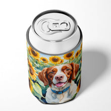 Load image into Gallery viewer, Brittany Spaniel in Sunflowers Can or Bottle Hugger