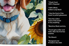 Load image into Gallery viewer, Brittany Spaniel in Sunflowers Kitchen Towel