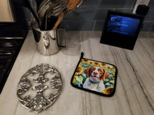 Load image into Gallery viewer, Brittany Spaniel in Sunflowers Pot Holders - Set of 2 Decorative Kitchen Helpers | Made in the USA