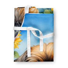 Load image into Gallery viewer, Brussels Griffon in Sunflowers Apron – Artist-Designed Kitchen, BBQ &amp; Craft Apron