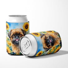 Load image into Gallery viewer, Brussels Griffon in Sunflowers Can or Bottle Hugger