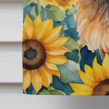 Load image into Gallery viewer, Brussels Griffon in Sunflowers House Flag