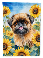Load image into Gallery viewer, Brussels Griffon in Sunflowers Garden Flag – Bright Dog-Themed Yard Decor