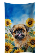 Load image into Gallery viewer, Brussels Griffon in Sunflowers Kitchen Towel