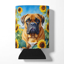 Load image into Gallery viewer, Bullmastiff in Sunflowers Can or Bottle Hugger