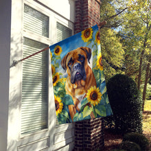 Load image into Gallery viewer, Bullmastiff in Sunflowers House Flag