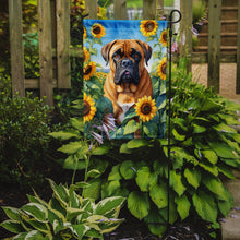 Load image into Gallery viewer, Bullmastiff in Sunflowers Garden Flag – Bright Dog-Themed Yard Decor