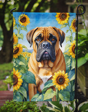 Load image into Gallery viewer, Bullmastiff in Sunflowers Garden Flag – Bright Dog-Themed Yard Decor