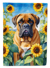 Load image into Gallery viewer, Bullmastiff in Sunflowers Garden Flag – Bright Dog-Themed Yard Decor