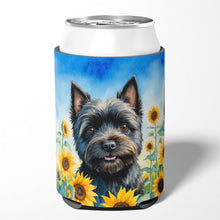 Load image into Gallery viewer, Cairn Terrier in Sunflowers Can or Bottle Hugger