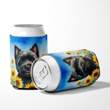 Load image into Gallery viewer, Cairn Terrier in Sunflowers Can or Bottle Hugger