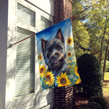 Load image into Gallery viewer, Cairn Terrier in Sunflowers House Flag