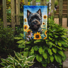 Load image into Gallery viewer, Cairn Terrier in Sunflowers Garden Flag – Bright Dog-Themed Yard Decor