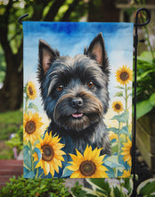 Load image into Gallery viewer, Cairn Terrier in Sunflowers Garden Flag – Bright Dog-Themed Yard Decor