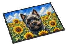 Load image into Gallery viewer, Cairn Terrier in Sunflowers Doormat Front Door Mat Indoor Outdoor Rugs for Entryway, Non Slip Washable Low Pile, 24H X 36W
