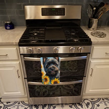 Load image into Gallery viewer, Cairn Terrier in Sunflowers Kitchen Towel