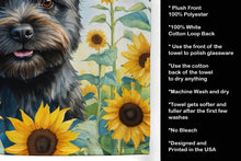 Load image into Gallery viewer, Cairn Terrier in Sunflowers Kitchen Towel