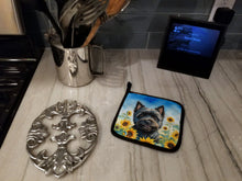 Load image into Gallery viewer, Cairn Terrier in Sunflowers Pot Holders - Set of 2 Decorative Kitchen Helpers | Made in the USA