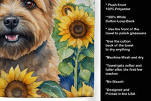 Load image into Gallery viewer, Cairn Terrier in Sunflowers Kitchen Towel