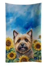Load image into Gallery viewer, Cairn Terrier in Sunflowers Kitchen Towel