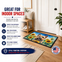 Load image into Gallery viewer, Cairn Terrier in Sunflowers Doormat Front Door Mat Indoor Outdoor Rugs for Entryway, Non Slip Washable Low Pile, 18H X 27W
