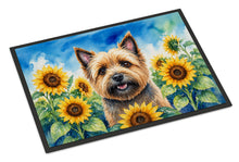 Load image into Gallery viewer, Cairn Terrier in Sunflowers Doormat Front Door Mat Indoor Outdoor Rugs for Entryway, Non Slip Washable Low Pile, 18H X 27W