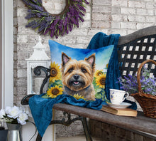 Load image into Gallery viewer, Cairn Terrier in Sunflowers Throw Pillow