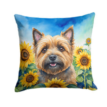 Load image into Gallery viewer, Cairn Terrier in Sunflowers Throw Pillow