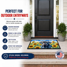 Load image into Gallery viewer, Cane Corso in Sunflowers Doormat Front Door Mat Indoor Outdoor Rugs for Entryway, Non Slip Washable Low Pile, 24H X 36W