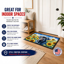 Load image into Gallery viewer, Cane Corso in Sunflowers Doormat Front Door Mat Indoor Outdoor Rugs for Entryway, Non Slip Washable Low Pile, 24H X 36W
