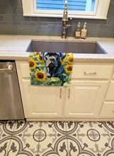 Load image into Gallery viewer, Cane Corso in Sunflowers Kitchen Towel
