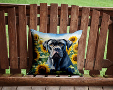 Load image into Gallery viewer, Cane Corso in Sunflowers Throw Pillow - 14x14 Decorative Pillow – Art for Your Home &amp; Patio