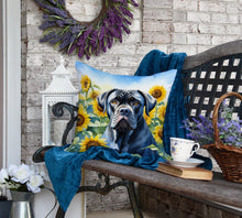 Load image into Gallery viewer, Cane Corso in Sunflowers Throw Pillow