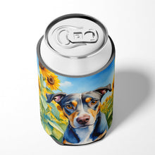 Load image into Gallery viewer, Catahoula in Sunflowers Can or Bottle Hugger