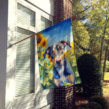 Load image into Gallery viewer, Catahoula in Sunflowers House Flag
