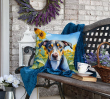 Load image into Gallery viewer, Catahoula in Sunflowers Throw Pillow